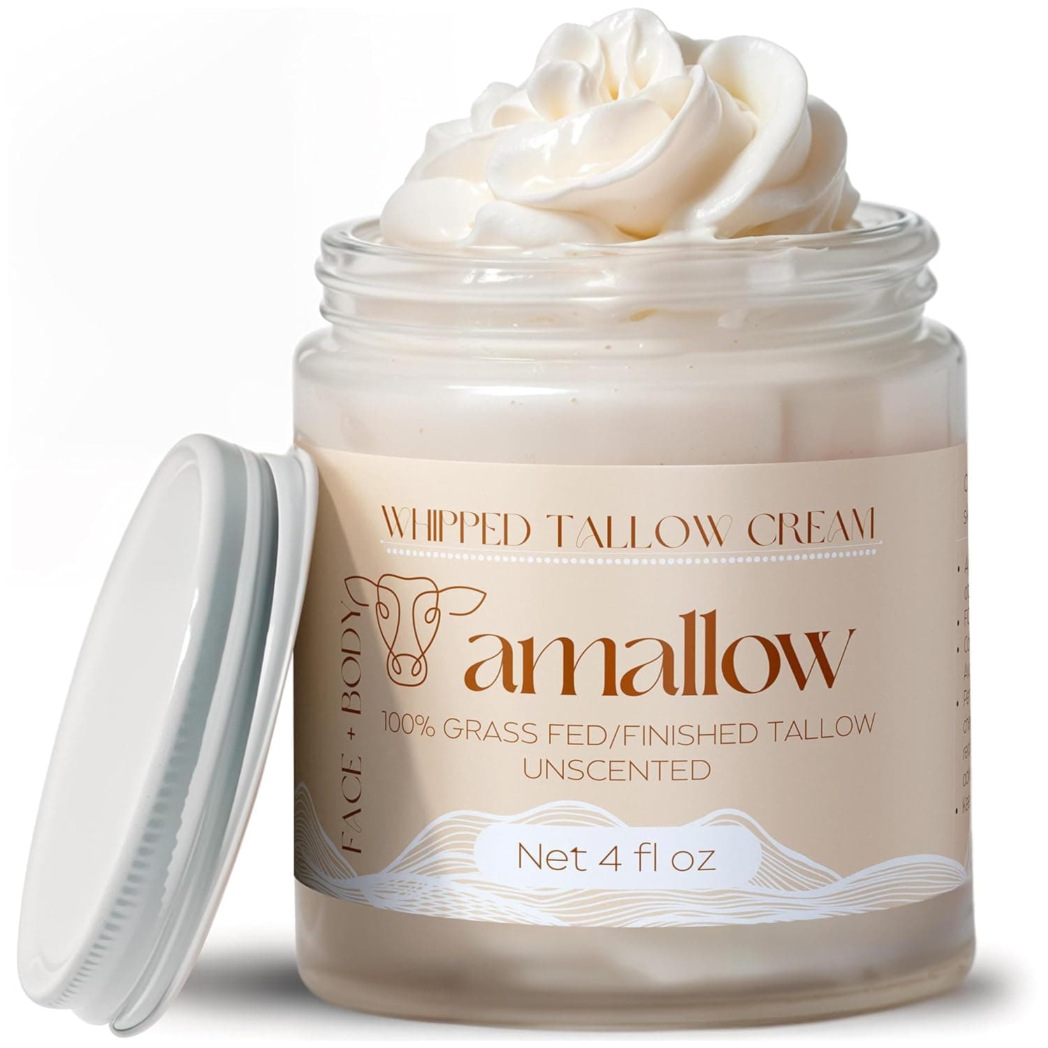 Natural Beef Tallow Cream with Sweet Almond Oil